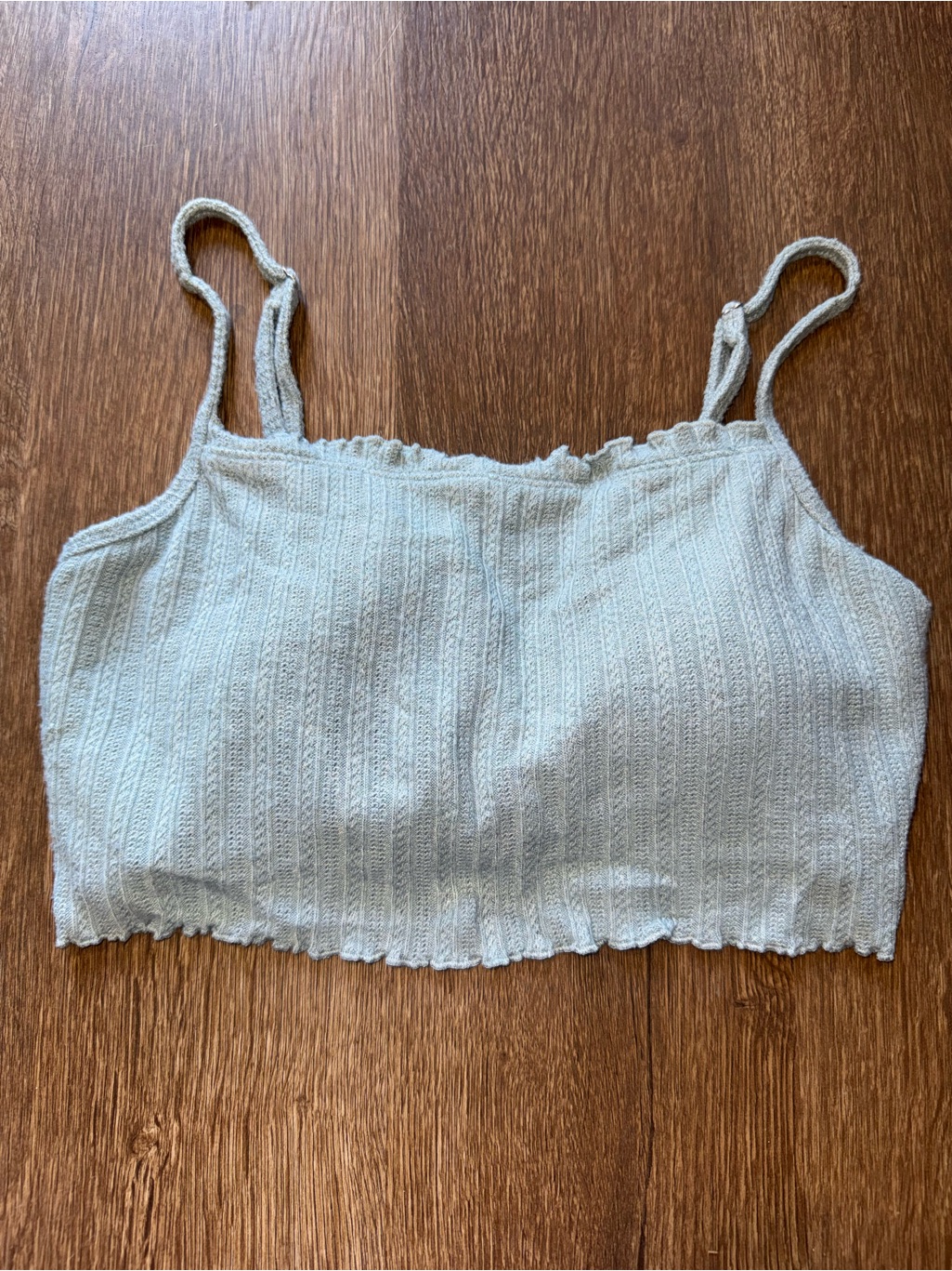 Gilly Hicks Women's Knit Crop Tank Built In Bra Adjustable Straps Removable Pads